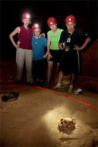 Mayan remains at ATM Cave